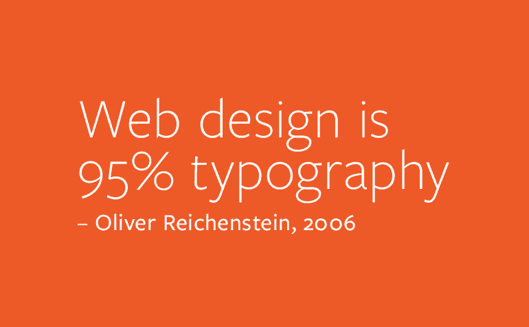 Web design is 95% typography 