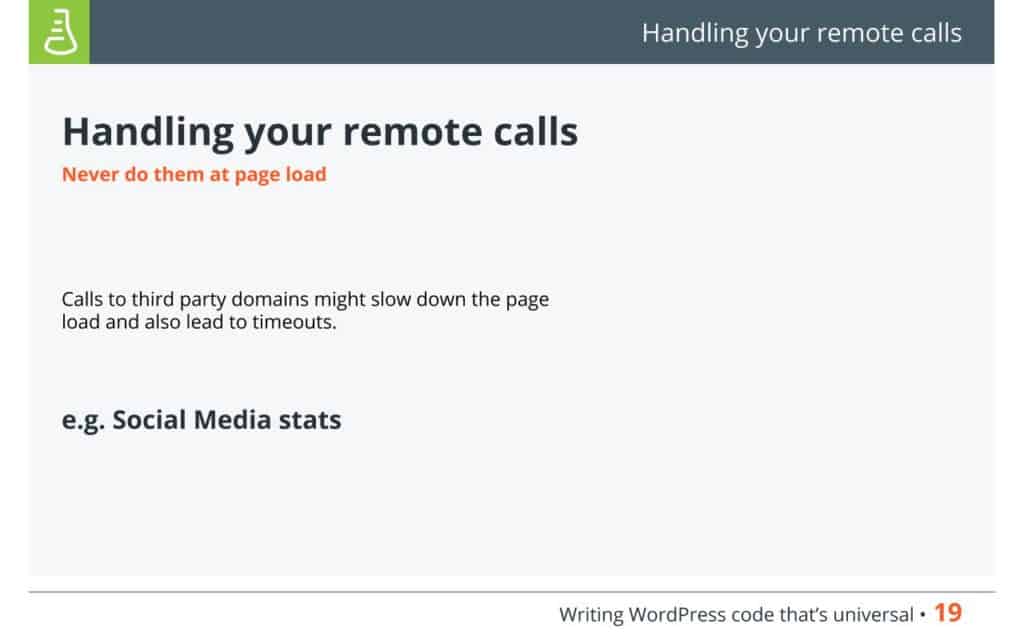 WordPress Code - Handling your remote calls