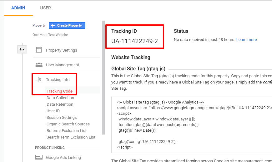 Google Analytics Tracking Code